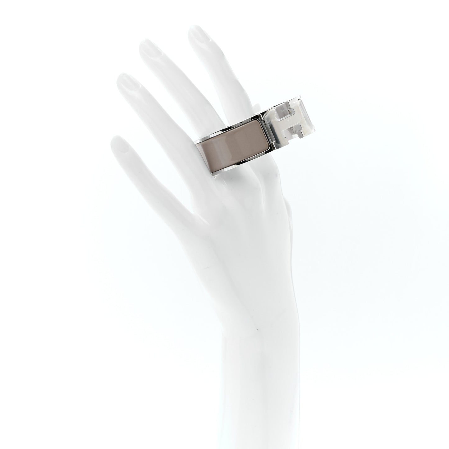 Enamel Wide Clic Clac H Bracelet PM Marron Glace