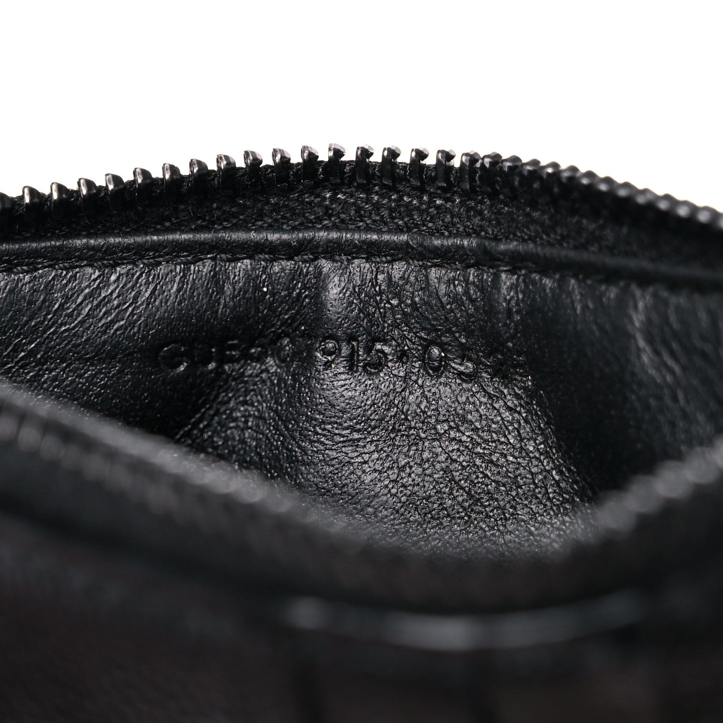 Grain De Poudre Matelasse Chevron Monogram Fragments Zippered Card Case Black