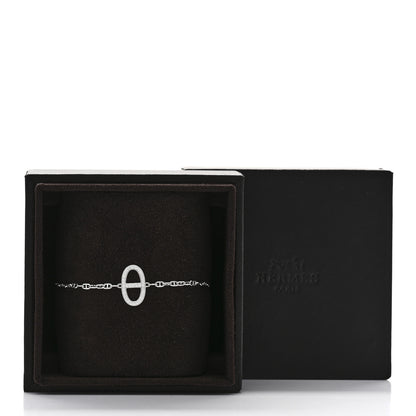 Hermes 18K White Gold Diamond Chaine d'Ancre Contour Bracelet SH 6 of 6