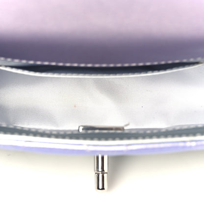 Chanel Gradient Metallic Calfskin Quilted Clutch Silver Blue Yellow Purple 5 of 11