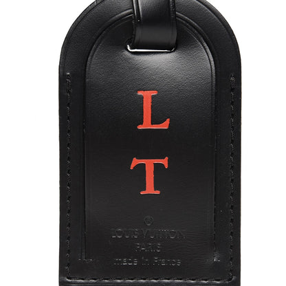 Louis Vuitton Calfskin Black Luggage Tag Black 4 of 5