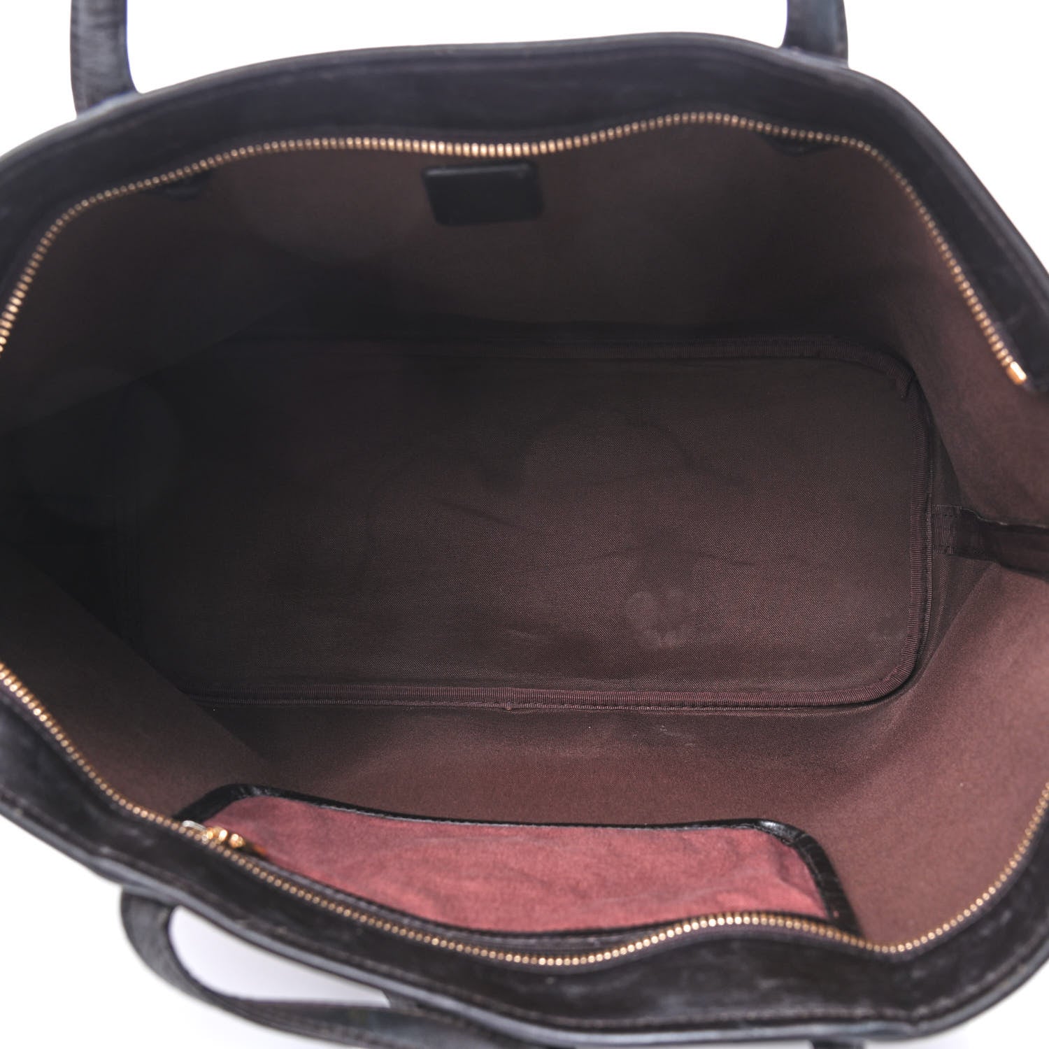 MCM Visetos Dog Bone Striped Shopper Tote Brown 5 of 10
