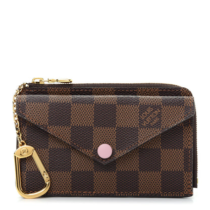 Louis Vuitton Damier Ebene Recto Verso Card Holder Rose Ballerine 1 of 7