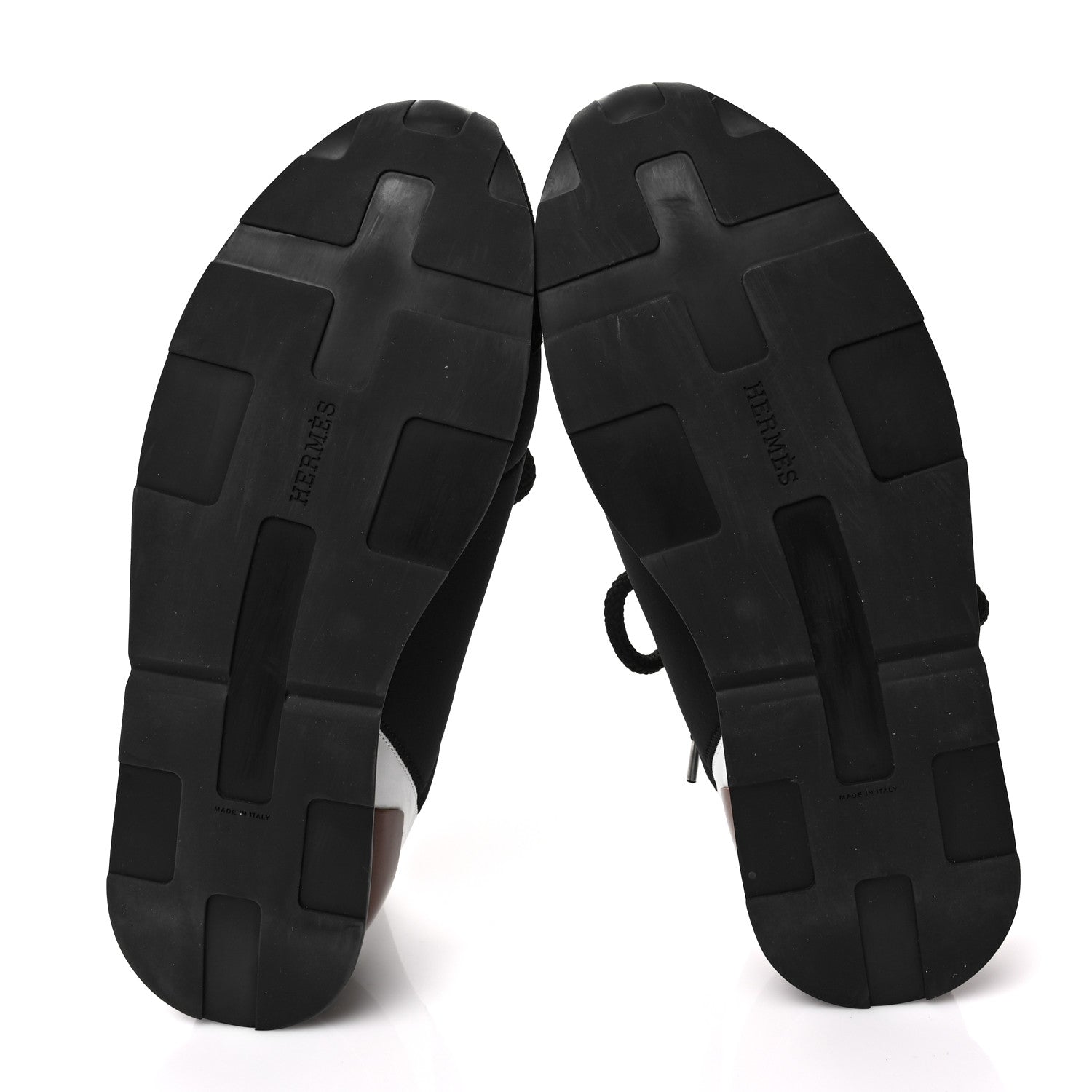 Hermes Technical Canvas Mens Miles Sneakers 43.5 Black White 6 of 9