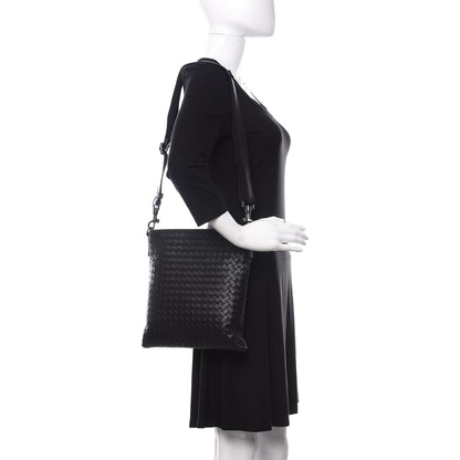 Bottega Veneta Nappa Intrecciato VN Crossbody Messenger Bag Black 2 of 10