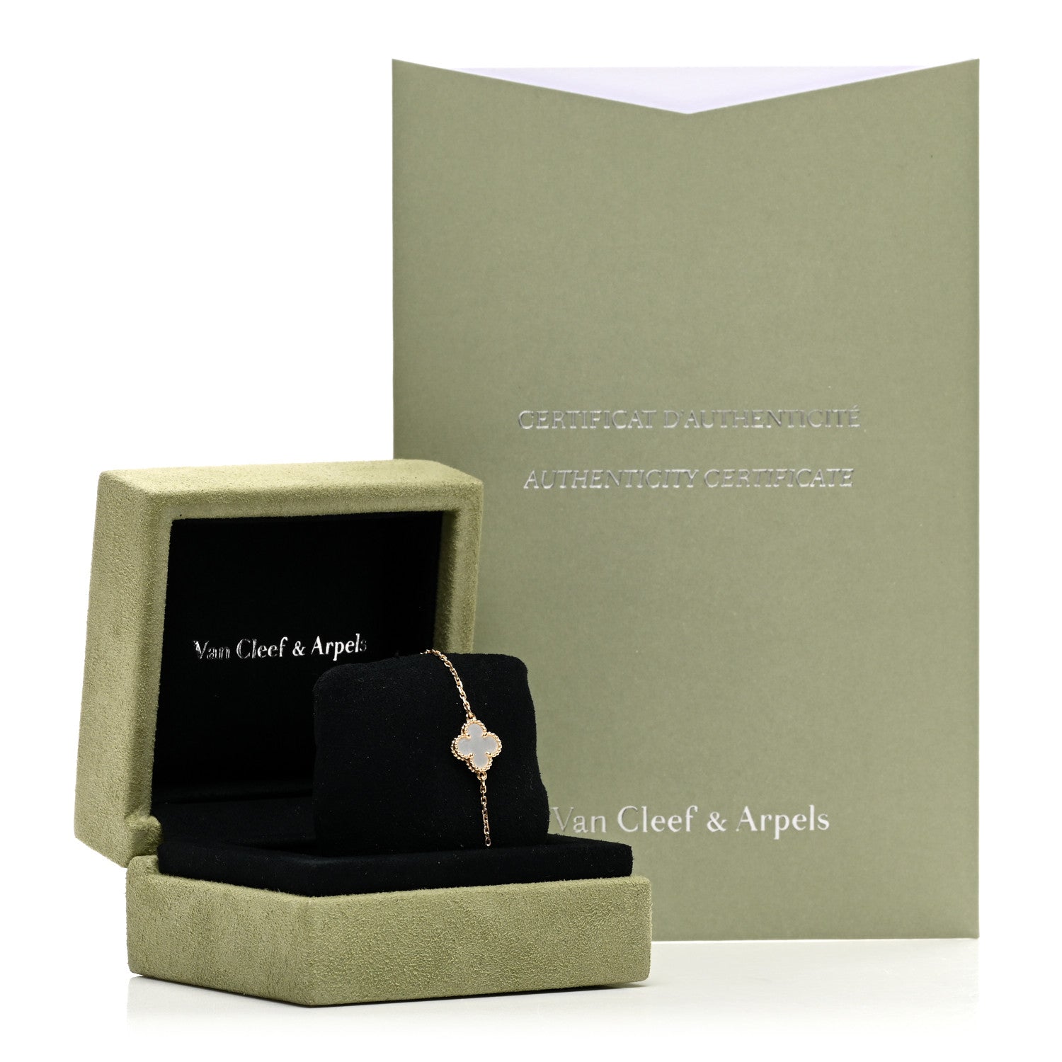 Van Cleef & Arpels 18K Yellow Gold Mother of Pearl Sweet Alhambra Bracelet 5 of 5