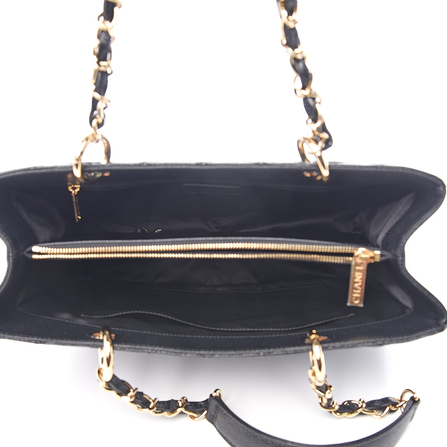 Caviar Quilted Grand Shopping Tote GST Black