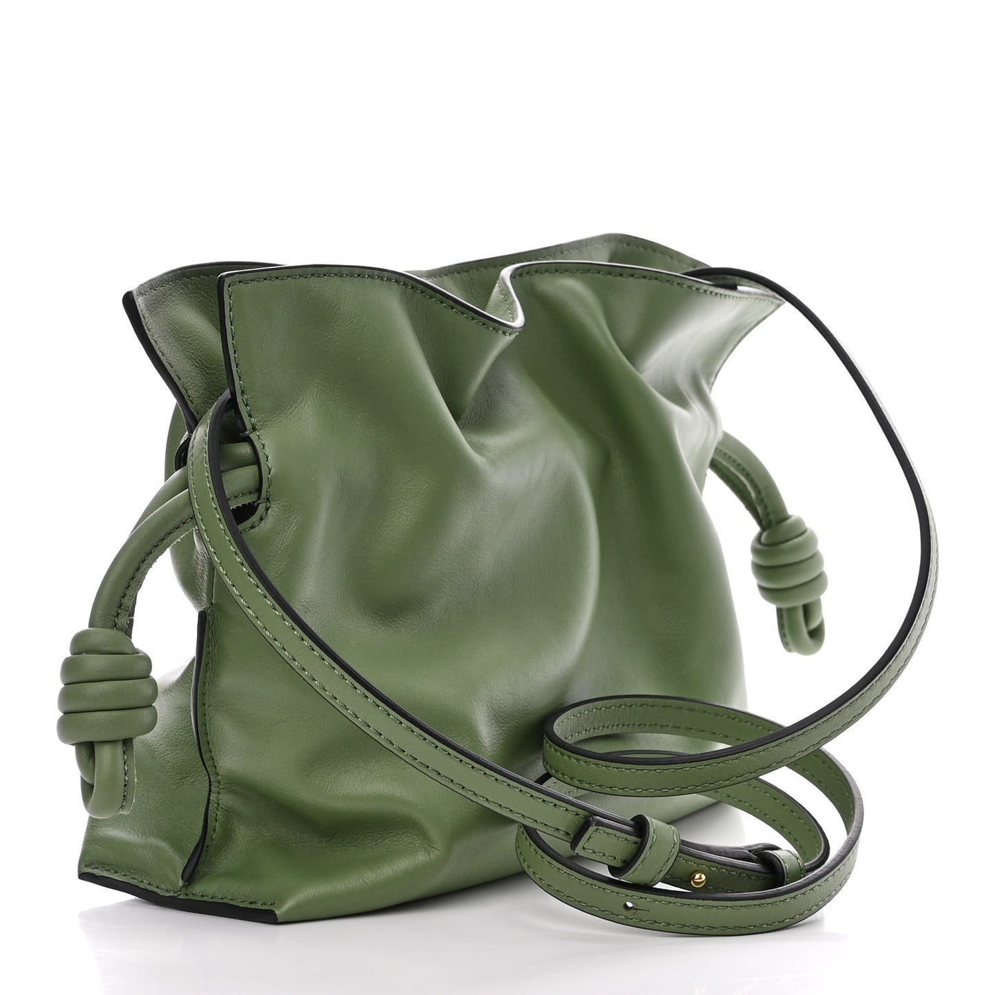 Calfskin Mini Flamenco Knot Clutch Rosemary