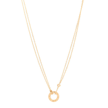 Cartier 18K Yellow Gold 2 Diamond LOVE Necklace 1 of 4