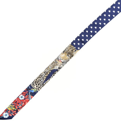 Hermes Silk Jungle Love Twilly Marine Rouge Brun 5 of 5