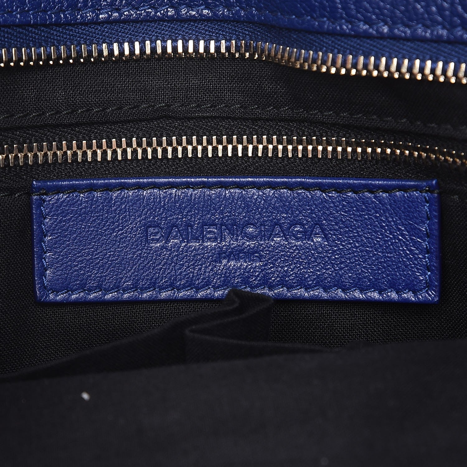 Balenciaga Chevre Gold Metallic Edge Hardware City Bleu Roi 7 of 8