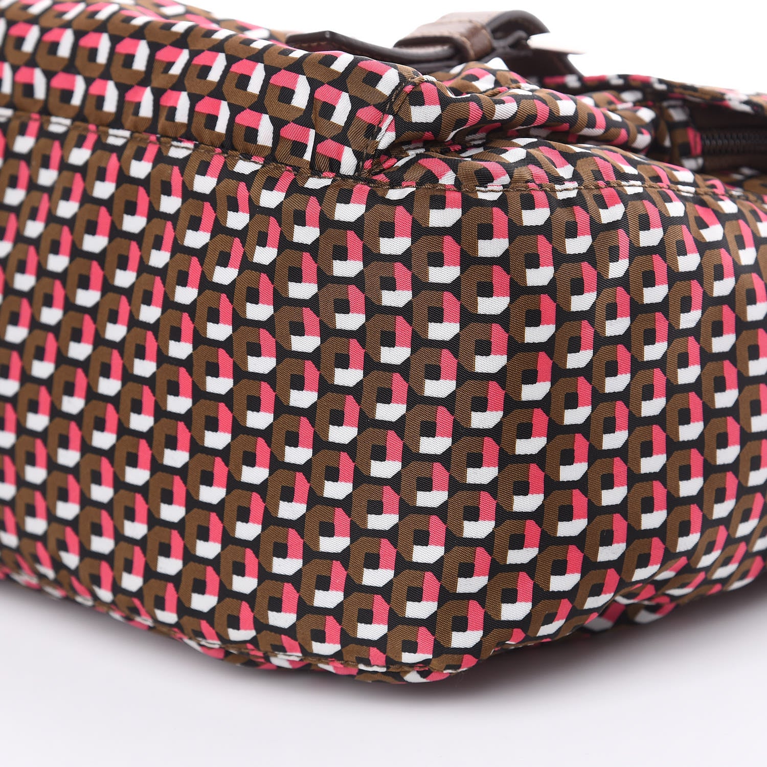 Prada Tessuto Nylon Saffiano Otta Print Messenger Bag Rosa 9 of 9