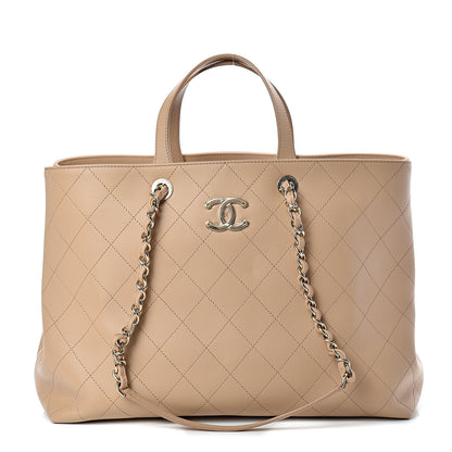 Chanel Calfskin Large Serial Shopper Tote Beige 1 of 14