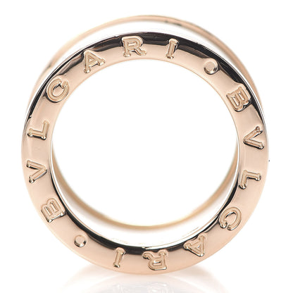 Bulgari 18K Rose Gold White Ceramic B.Zero1 Four-Band Ring 51 5.75 4 of 5