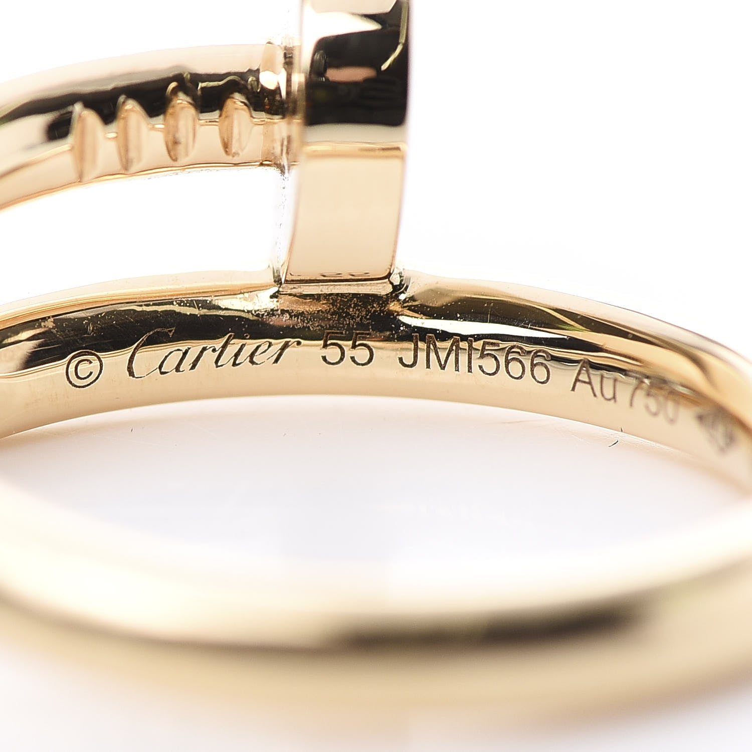 Cartier 18K Yellow Gold Juste Un Clou Ring 55 7.25 4 of 5