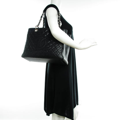 Chanel Caviar Quilted Grand Shopping Tote GST Black 2 of 7