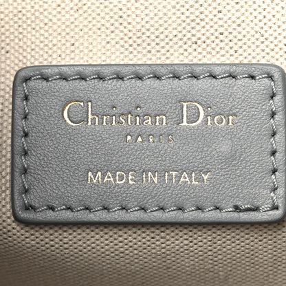 Christian Dior Oblique Chambray Calfskin Medium Book Tote With Strap Grey Latte 6 of 12