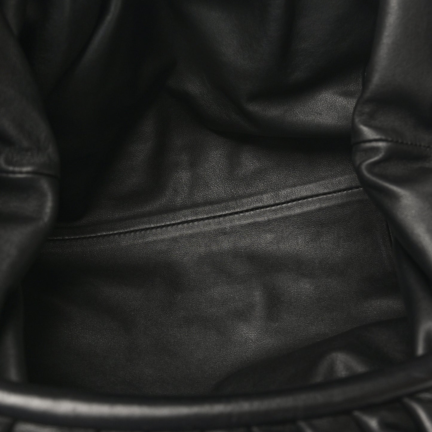 Smooth Butter Calf The Pouch Oversized Clutch Black