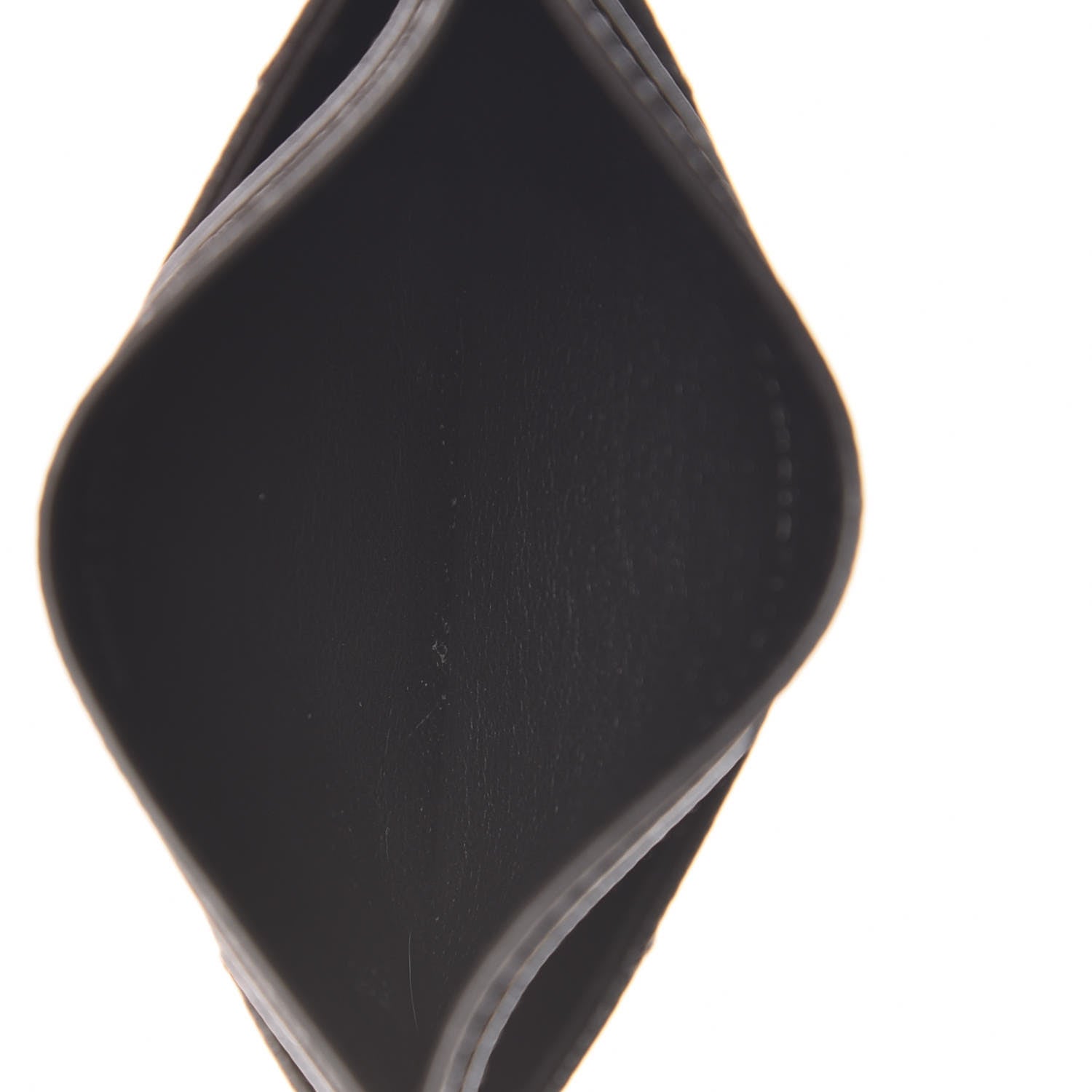 Saint Laurent Grain De Poudre Matelasse Chevron Monogram Credit Card Case Coal 5 of 7