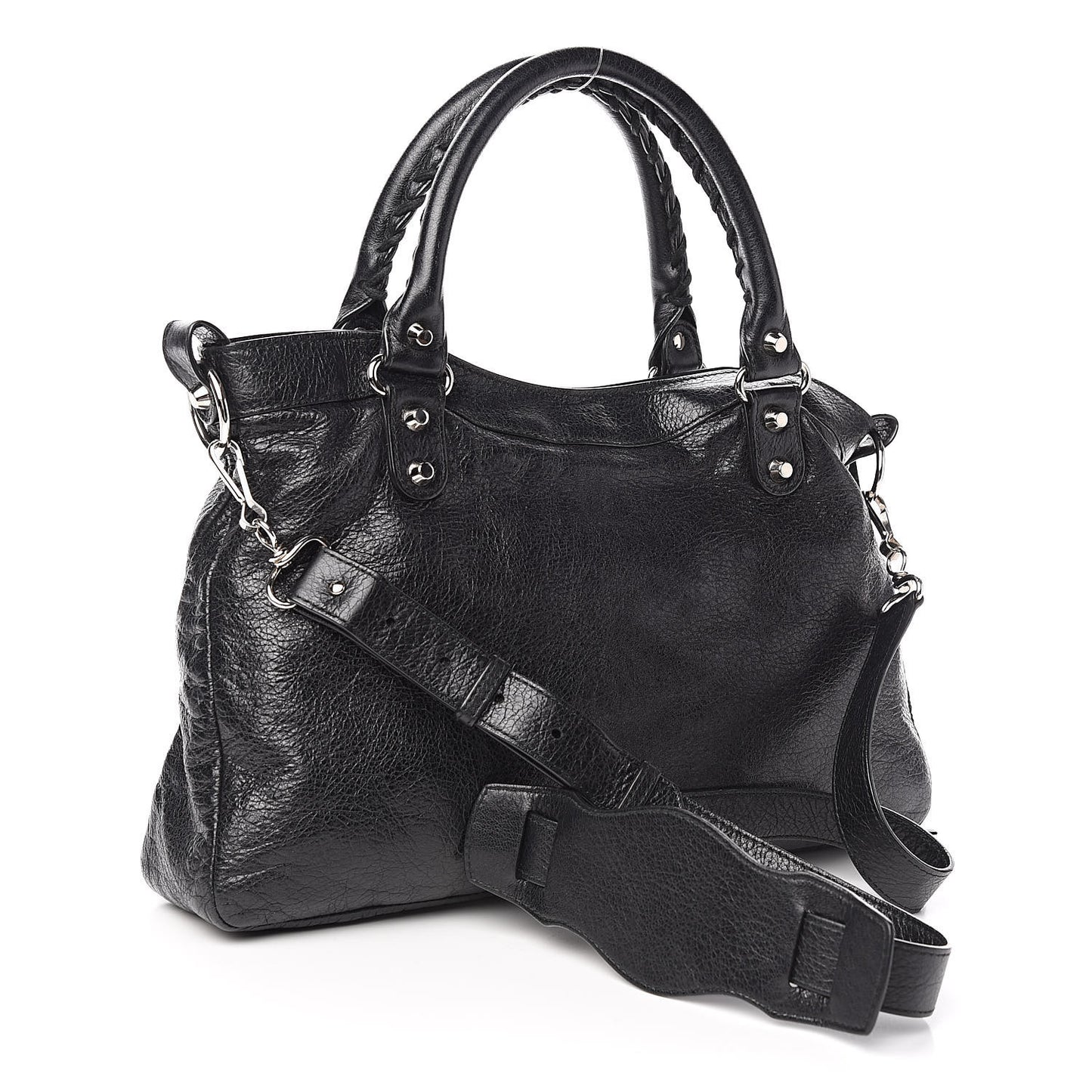 Agneau Classic Silver Hardware Town Black