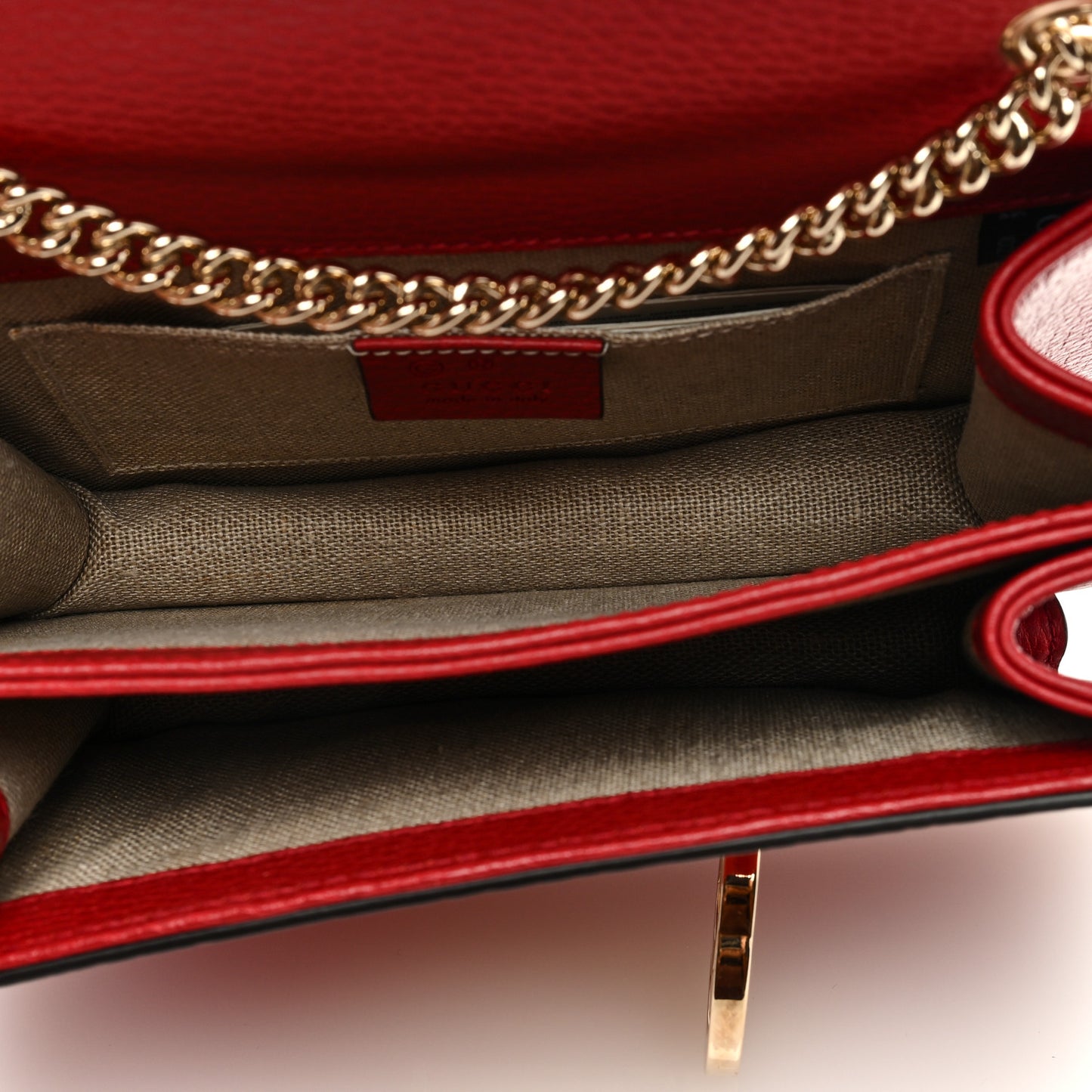 Dollar Calfskin Small Interlocking G Shoulder Bag Red