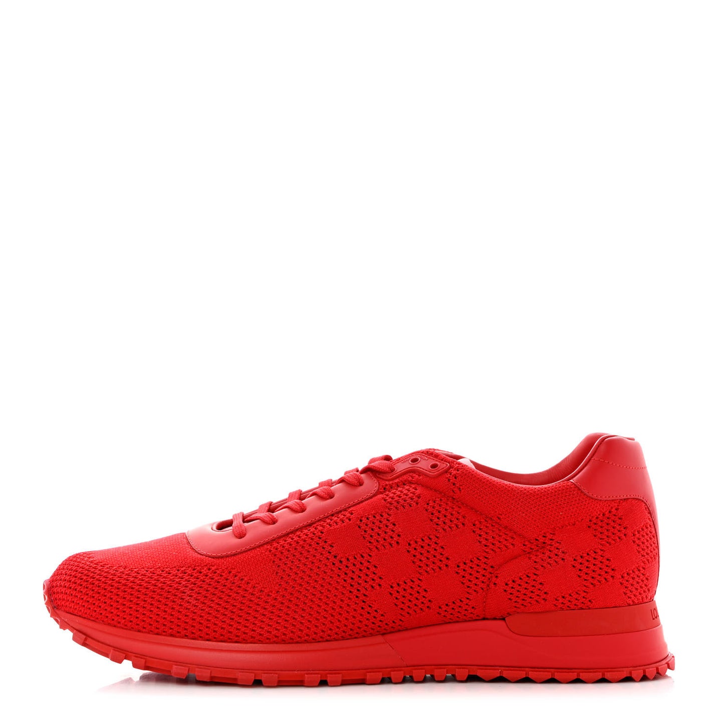 Calfskin Damier Mens Run Away Sneakers 10 Red