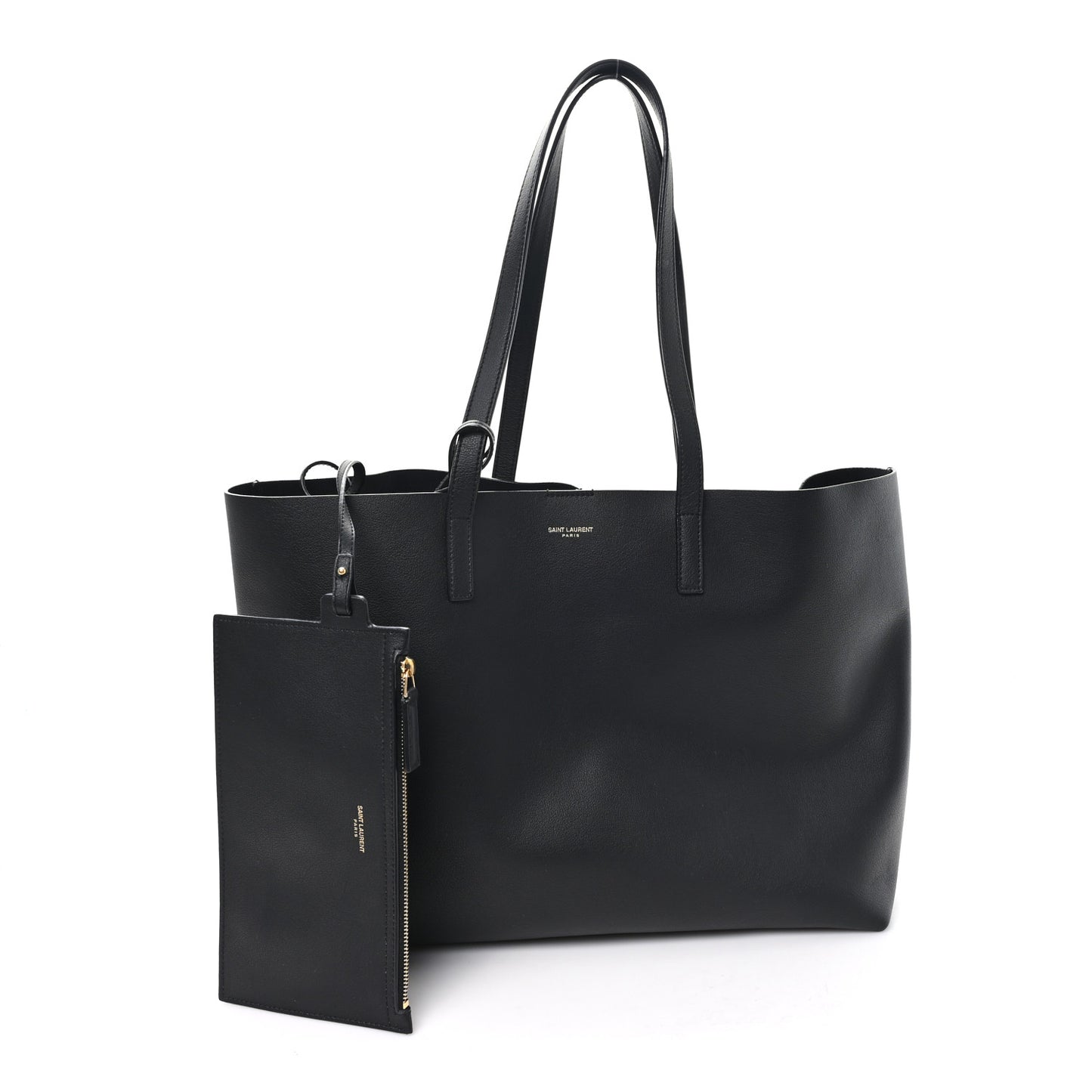 Calfskin Large Shopping Tote Black