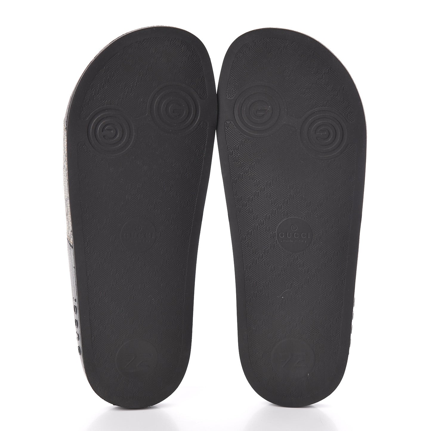 GG Supreme Monogram Angry Cat Slide Sandals 38 Black Multicolor