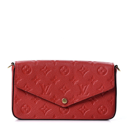 Louis Vuitton Empreinte Pochette Felicie Chain Wallet Scarlet 1 of 11