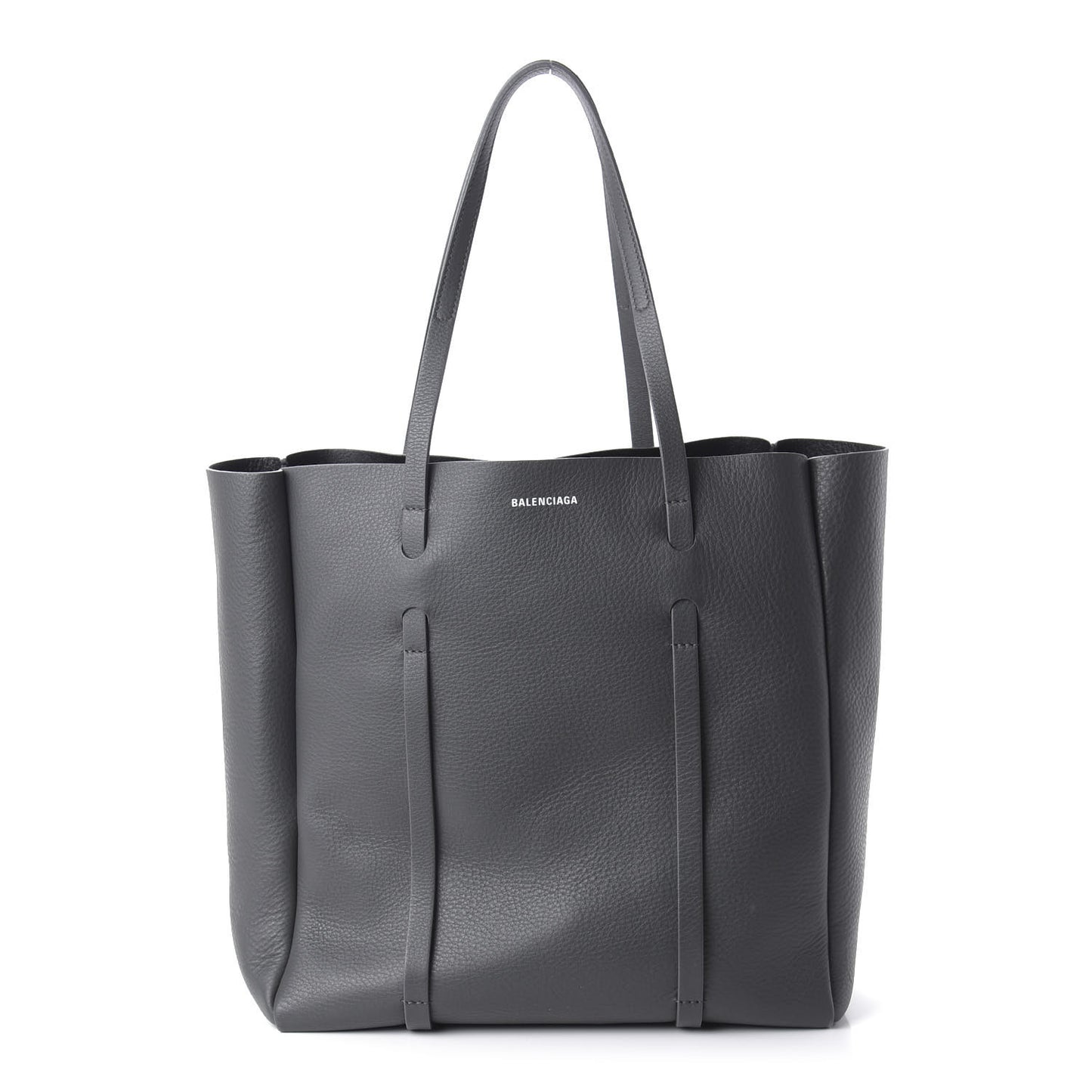 Veau Baltimore Double Sided Small Everyday Tote Gris Fossile Black