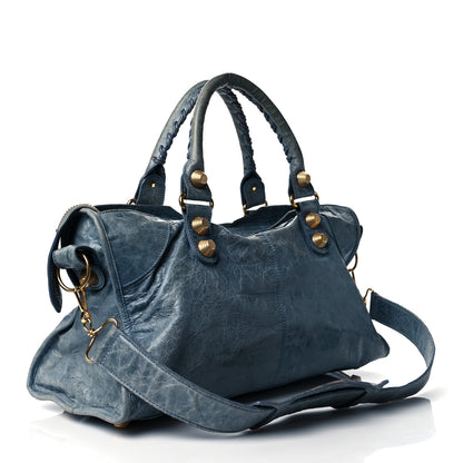 Balenciaga Agneau Giant 21 Gold Hardware Part Time Bleu 2 of 10
