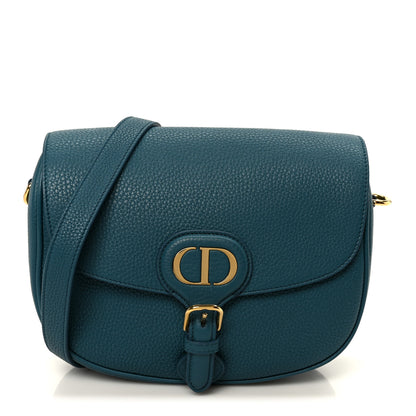 Christian Dior Grained Calfskin Medium Bobby Flap Steel Blue 1 of 10