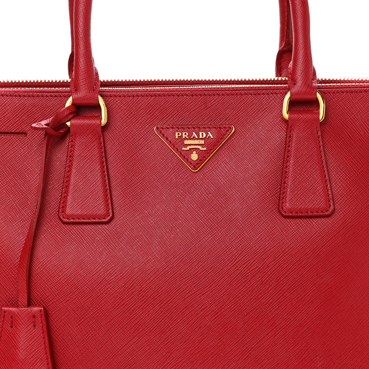 Prada Saffiano Medium Galleria Double Zip Tote Fuoco 6 of 12