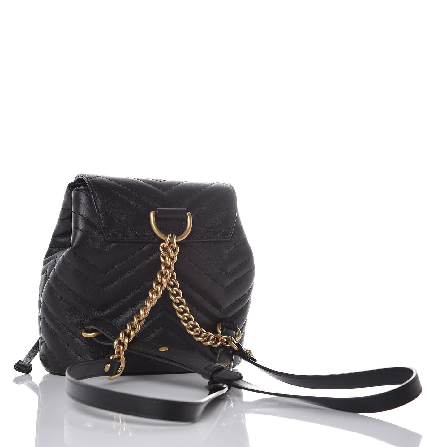 Calfskin Matelasse GG Marmont Flap Backpack Black