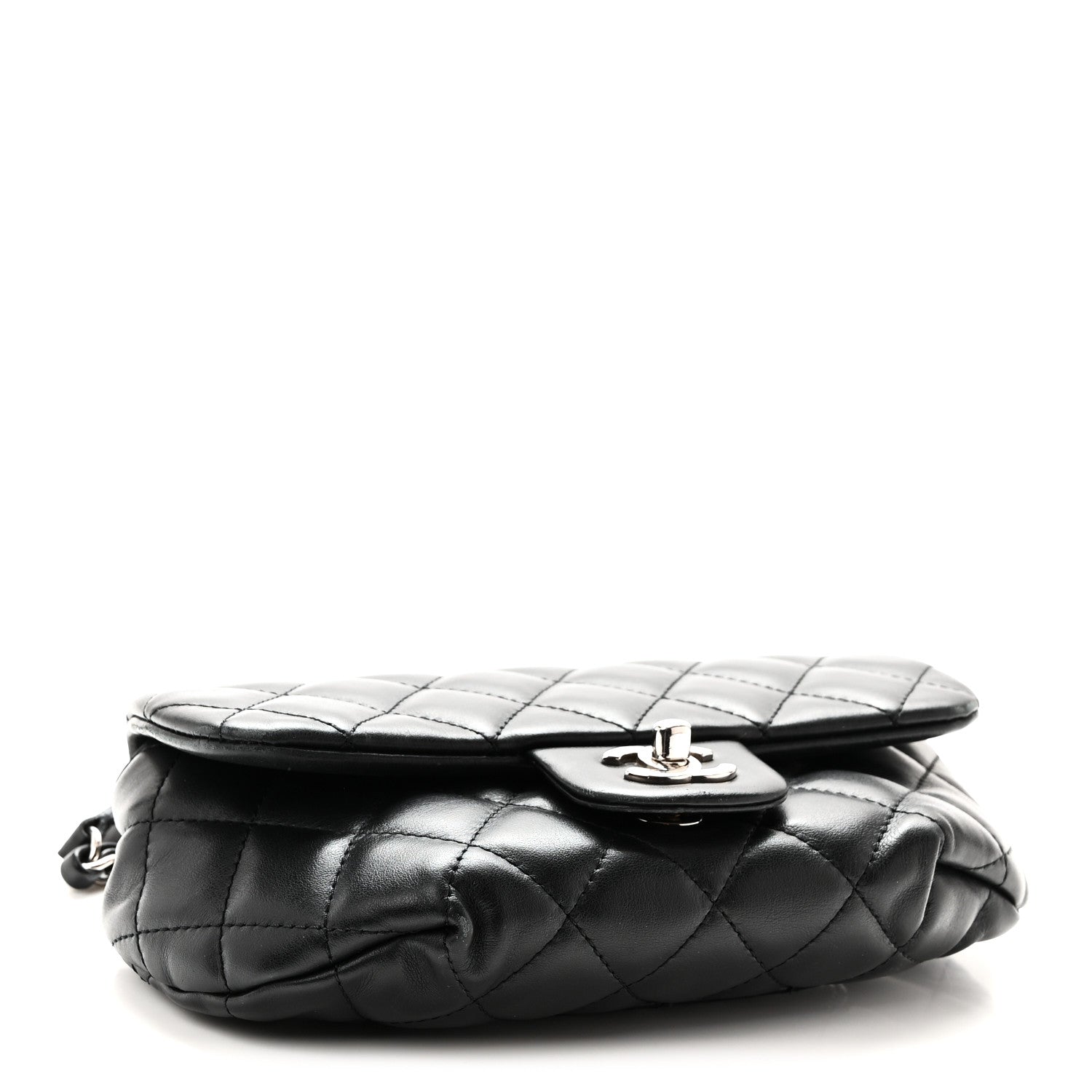 Chanel Calfskin Quilted CC Uniform Flap Belt Bag Black 4 of 10