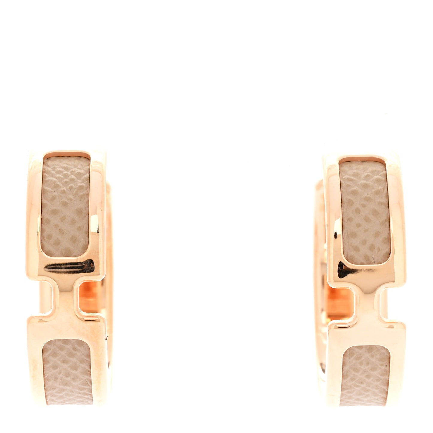 Madame Calfskin Olympe Earrings Trench Naturel