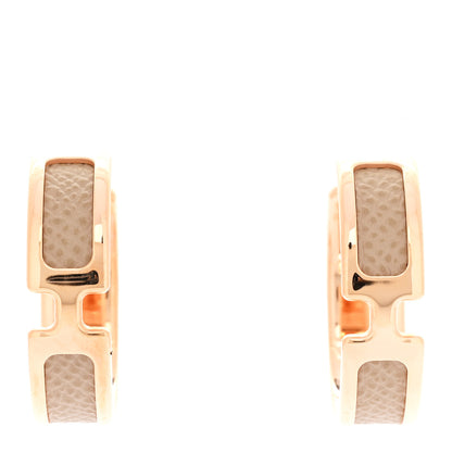 Hermes Madame Calfskin Olympe Earrings Trench Naturel 1 of 4