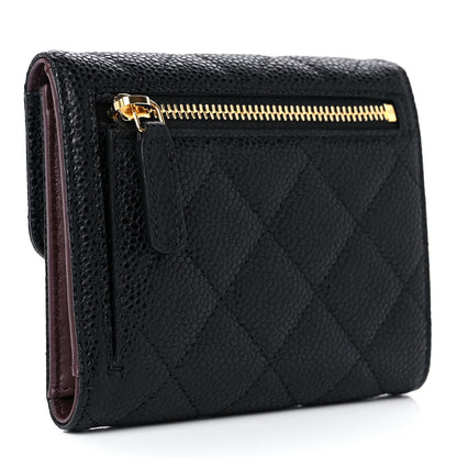 Chanel Caviar Quilted Compact Flap Wallet Black 3 of 11