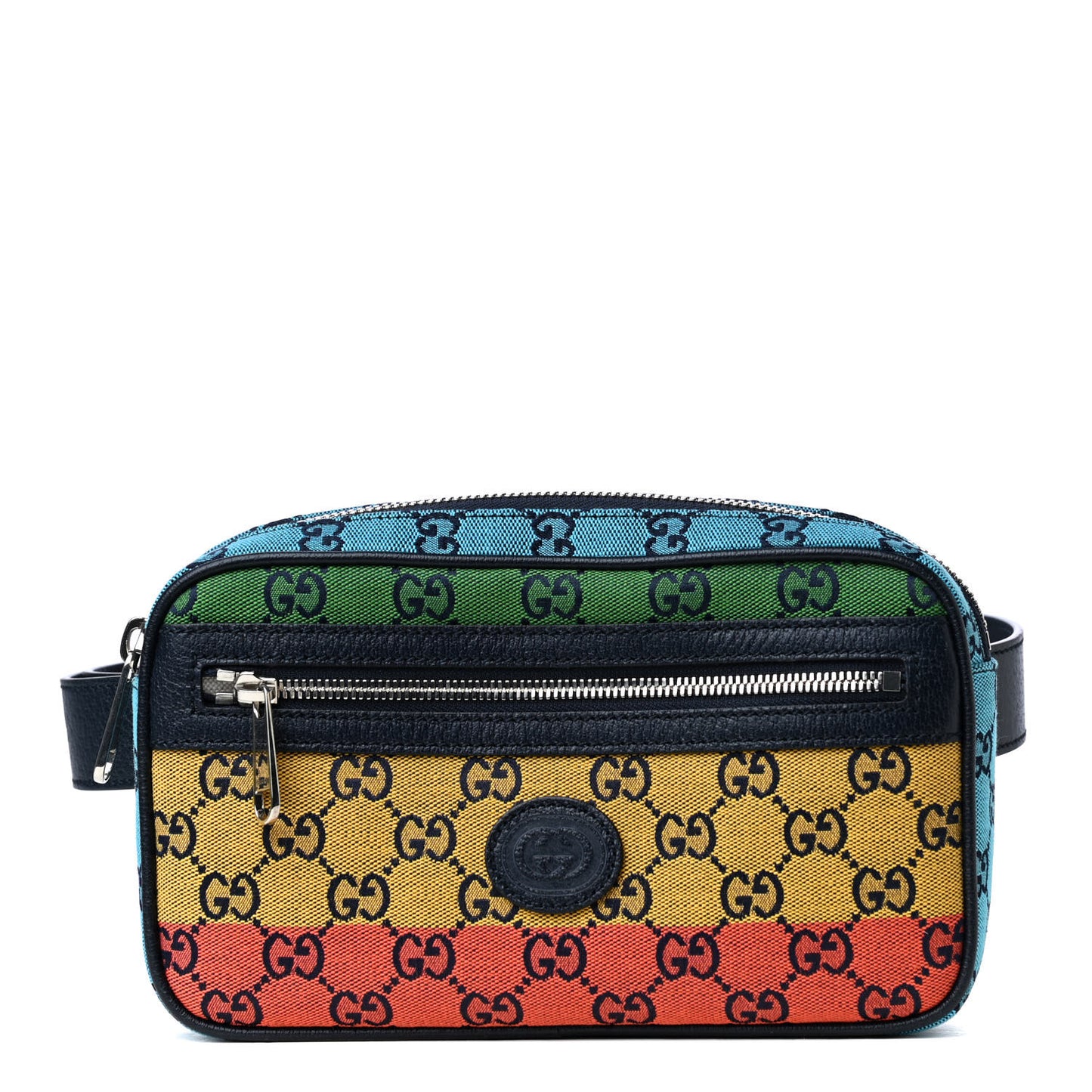 Monogram Multicolor Retro Interlocking G Belt Bag Blue Rainbow Light Blue