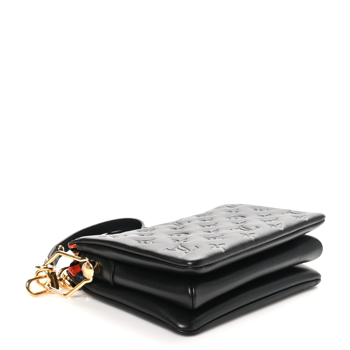 Lambskin Embossed Monogram Coussin BB Black