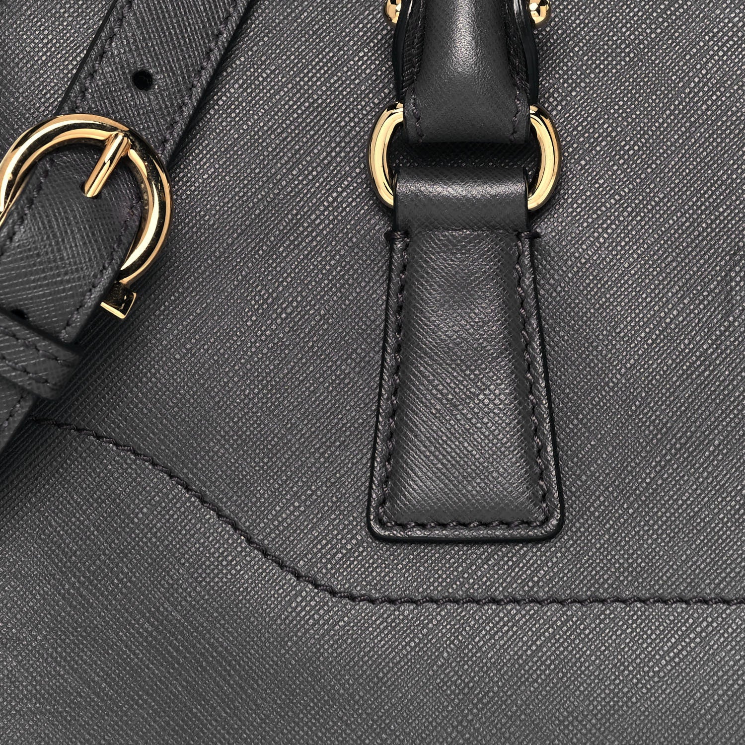 Salvatore Ferragamo Saffiano Large Beky Tote Gray 6 of 11