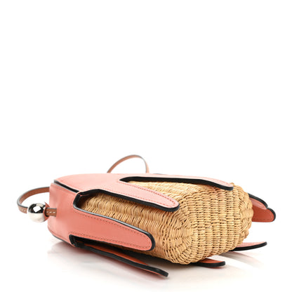 Loewe Calfskin Wicker Paula's Ibiza Octopus Mini Crossbody Natural Pink Tulip 4 of 9