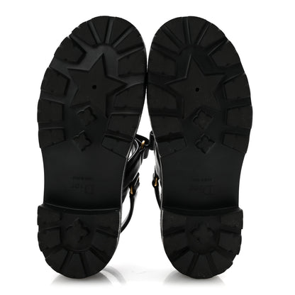 Christian Dior Lambskin Dioract 10mm Sandals 38 Black 6 of 10