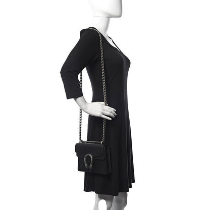 Gucci Calfskin Mini Dionysus Shoulder Bag Black 2 of 13