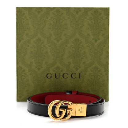Gucci Plutone Calfskin Double G Reversible 20mm Belt 95 38 Black Red 11 of 11