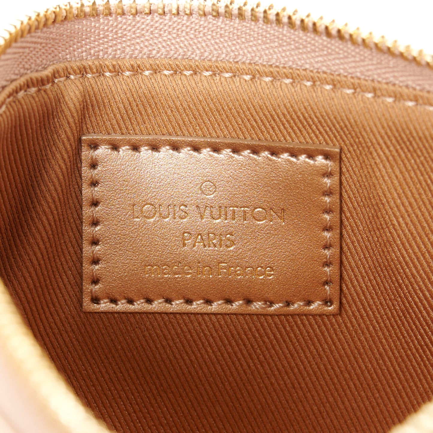 Metallic Vernis Mini Pochette Accessories Rose Gold