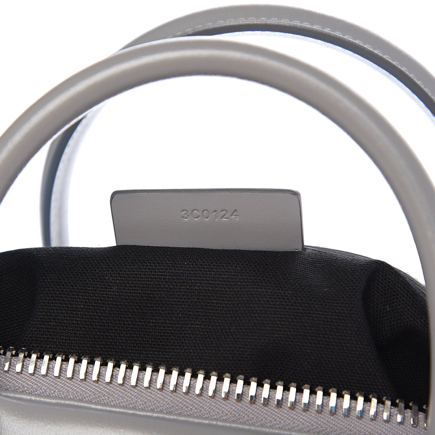 Shiny Lord Calfskin Small Antigona Pearl Grey