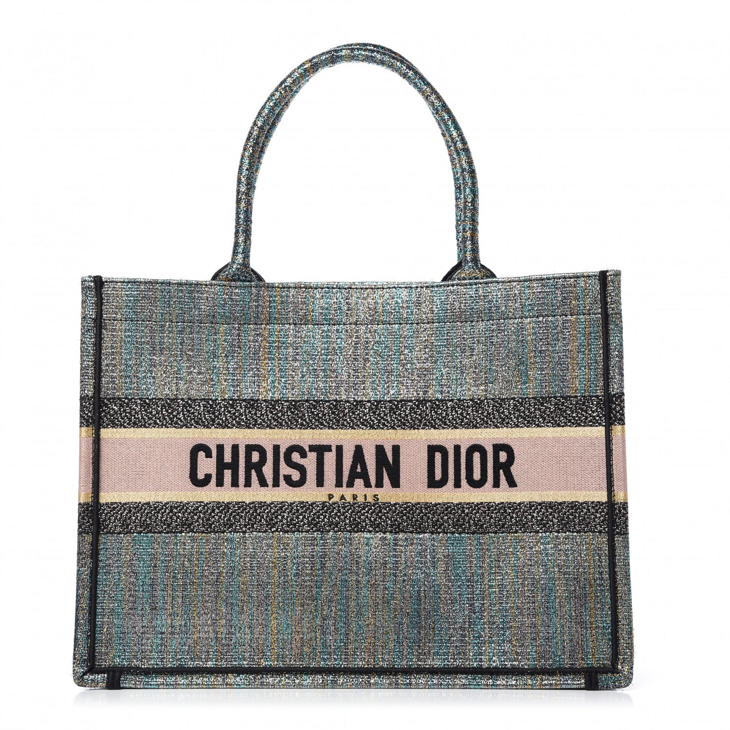 Metallic Toile Medium Middle East Rose Gold Book Tote