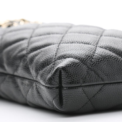 Chanel Caviar Quilted French New Wave Phone Holder With Chain Black 9 of 11