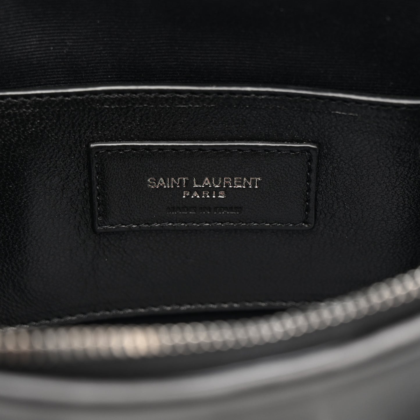Calfskin Heart Monogram Crossbody Black